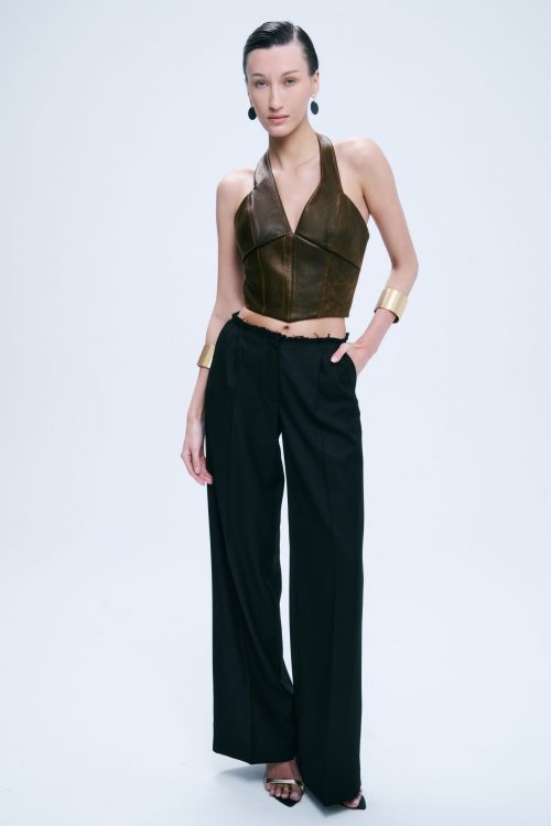 LOW-RISE STRAIGHT PANTS