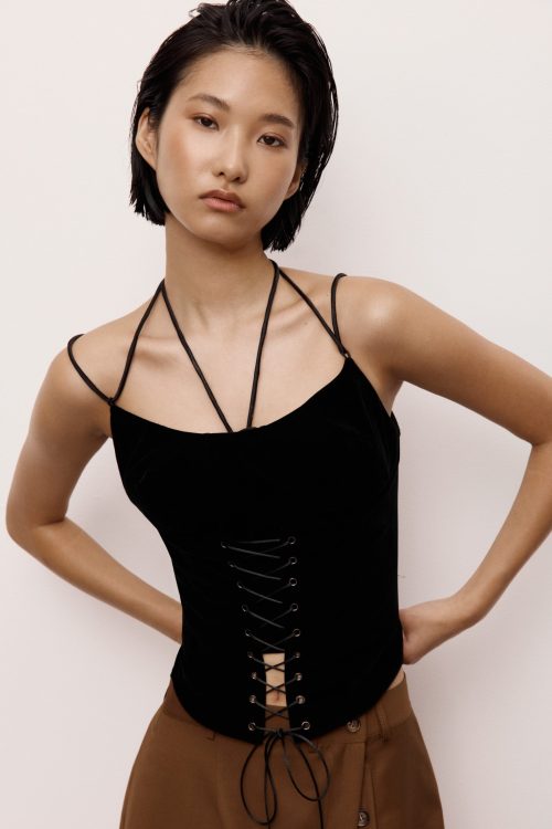 VELVET CORSET TOP