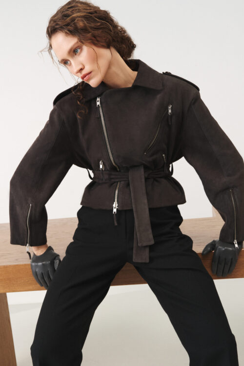 CROPPED SUEDE JACKET