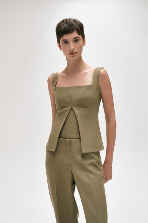 OLIVE CORSET TOP