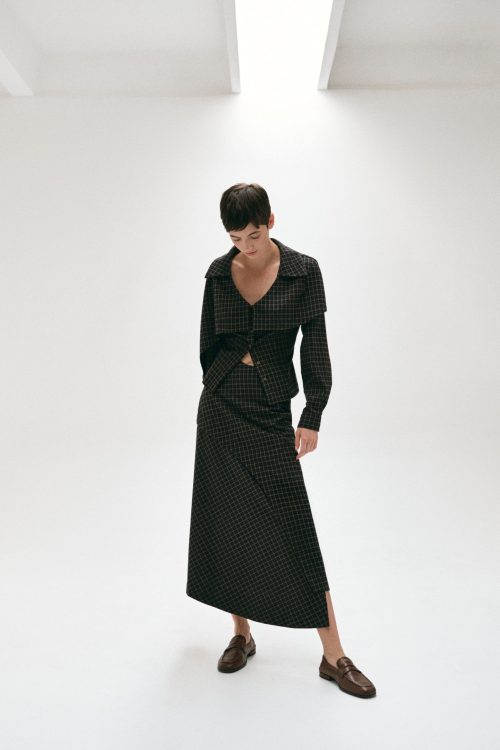 ASYMMETRIC COTTON SKIRT