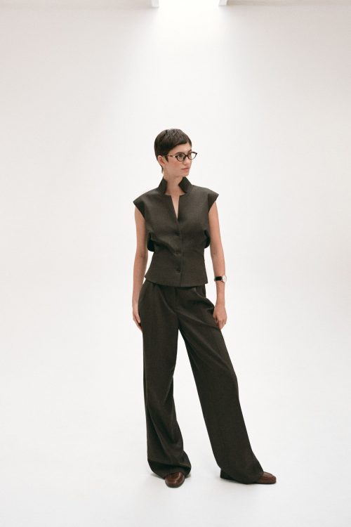 WIDE-LEG LINEN PANTS