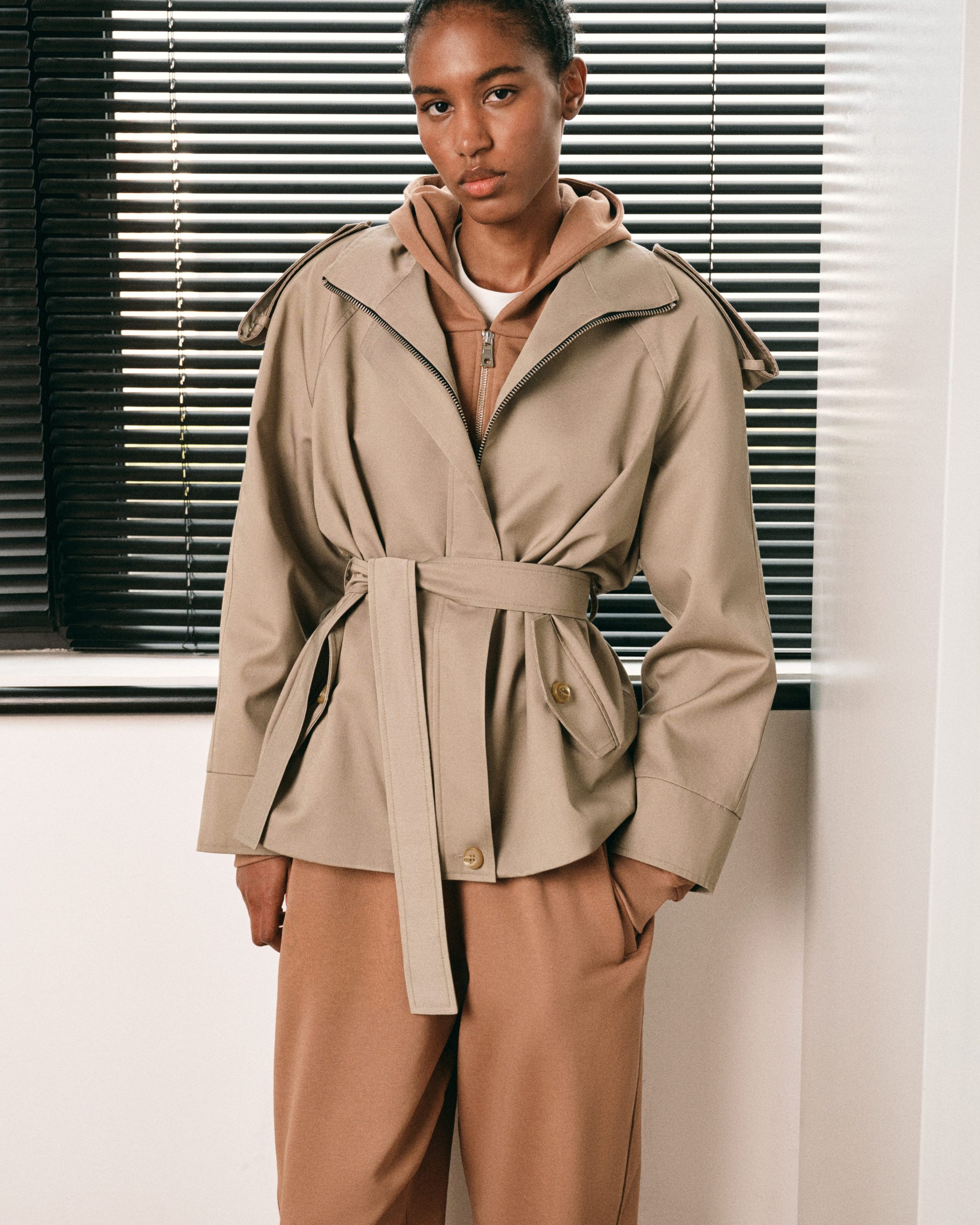 BEIGE TRENCH JACKET