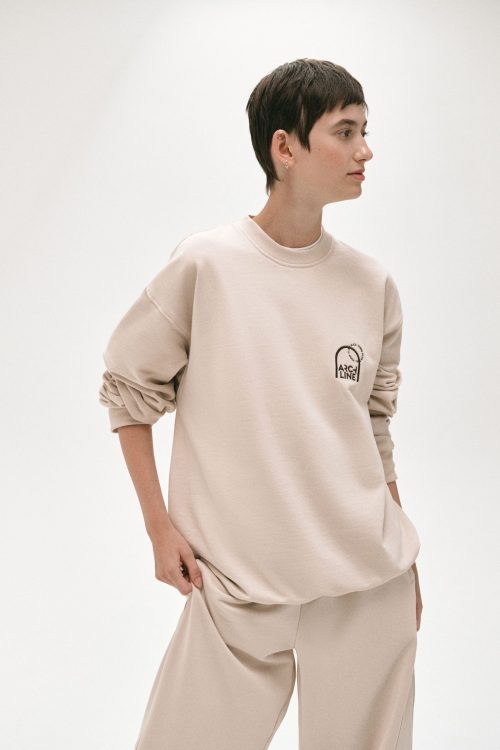 CREAM BEIGE RELAXED SWEATSHIRT
