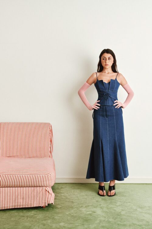 DENIM MAXI SKIRT