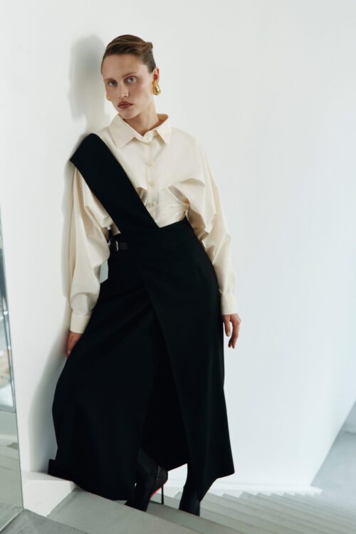 BELTED STRAP SKIRT