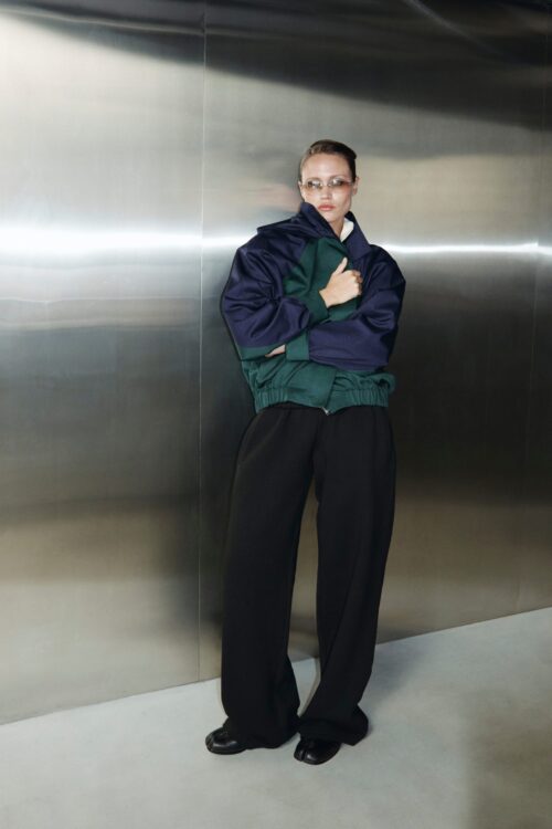 COLOR-BLOCKED BOMBER